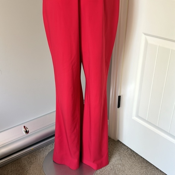 Anthropologie Hutch Jumpsuit Front Slit Jumpsuit Red Flare Leg Sleeveless 12 NEW - Picture 11 of 16